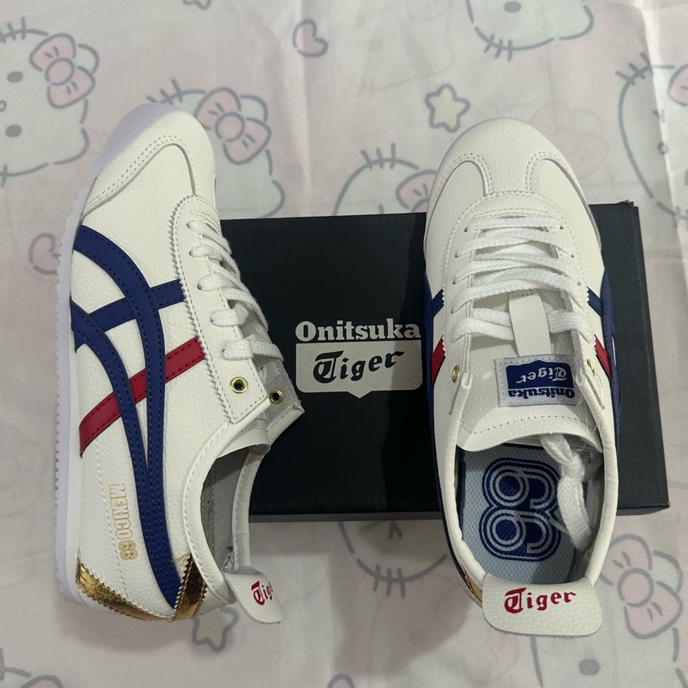 Onitsuka Tiger Mexico 66 Unisex White And Blue Sneakers